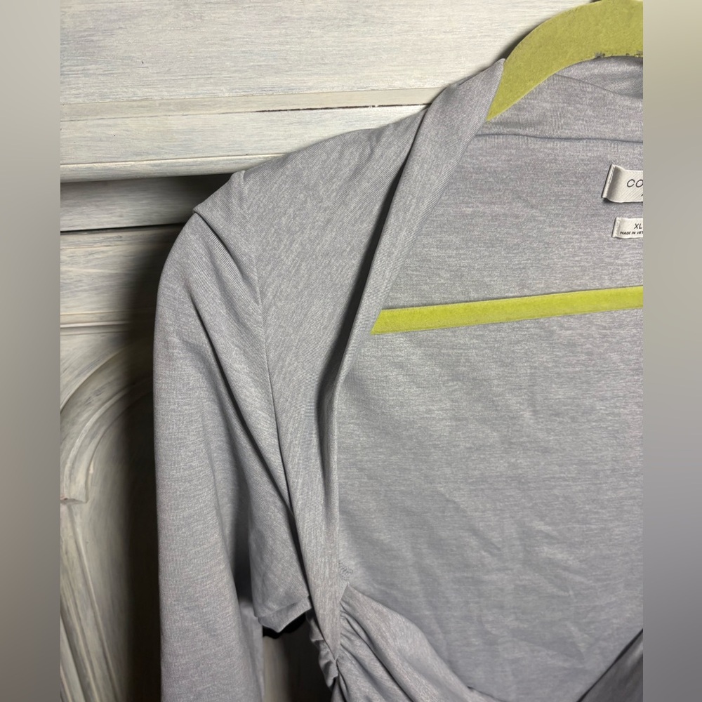 Aritzia Contour Flourish Longsleeve Top Chrome Ruched Flattering Smoothing - Picture 7 of 11